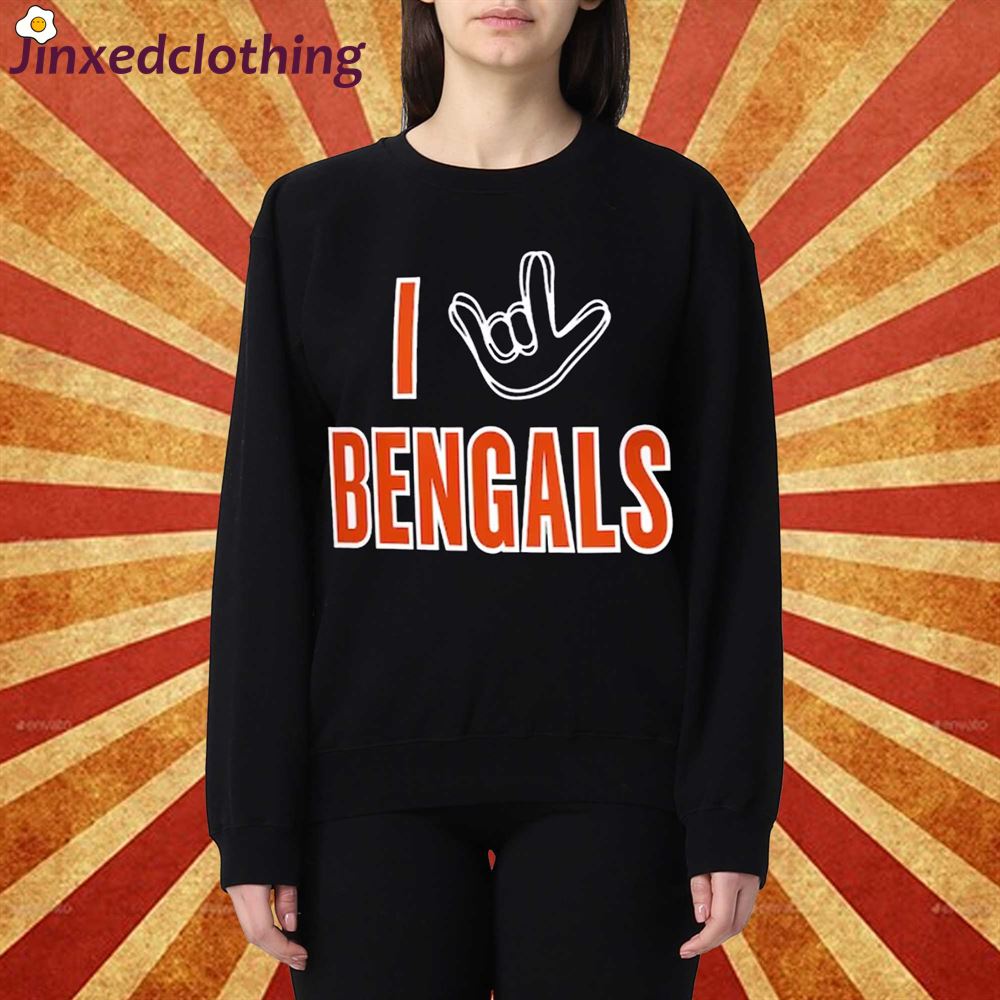 Cincinnati Bengals Homage The Nfl Asl Collection By Love Sign Tri-blend T-shirt 